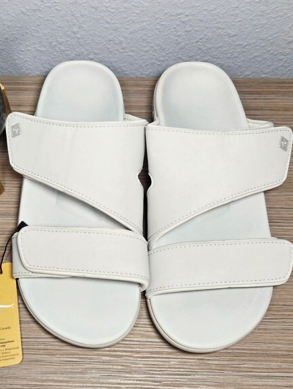 Spenco Women's Light Gray Adjustable Slide Sandals with Dual Straps NWT